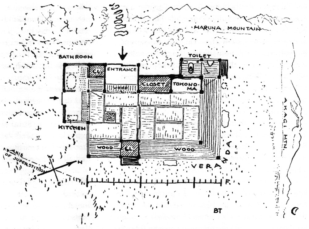 bruno taut sketch of japanese temple 