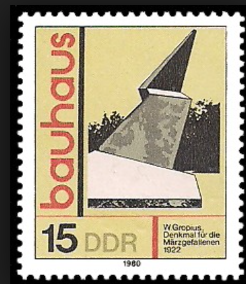 monument to the march dead designed by walter gropius featured on a stamp