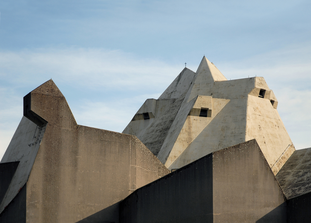 Brutalist church Neviges Germany