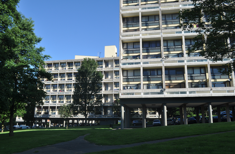 view of two blocks of the at risk Alton Estate