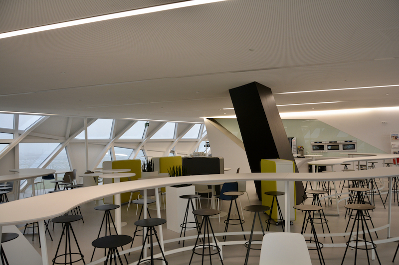 Interior of Zaha Hadid extension to the Antwerp Port House