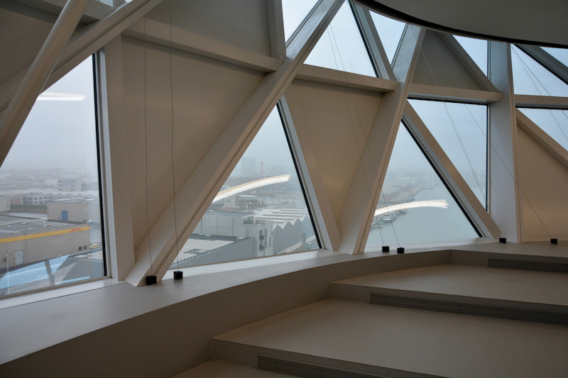 Antwerp port house Interior of Zaha Hadid extension to the Antwerp Port House