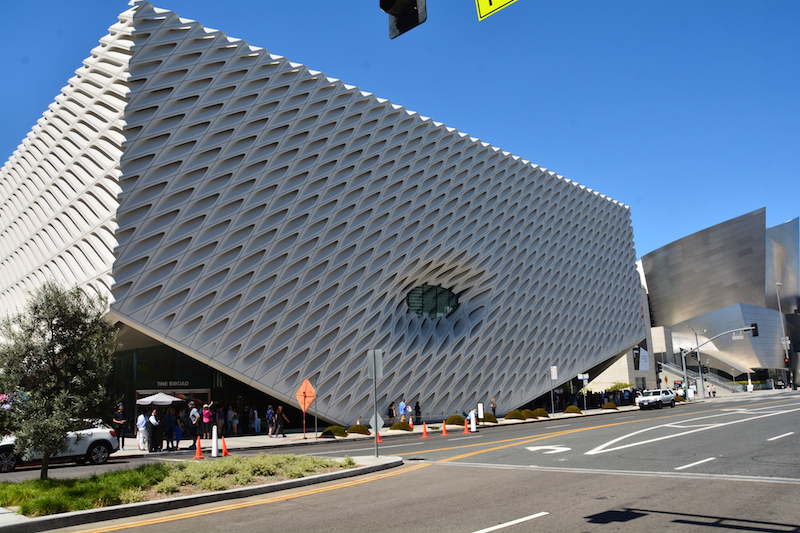 Facade of The Broad Art Gallery Los Angeles