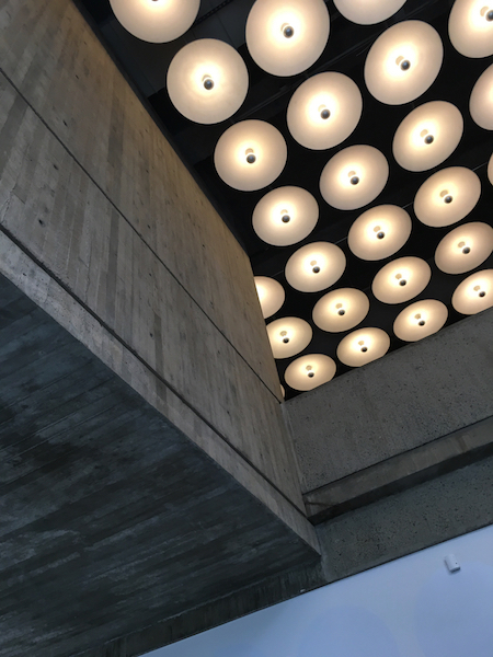 ceiling of brutalist Met Breuer Marcel Breuer design