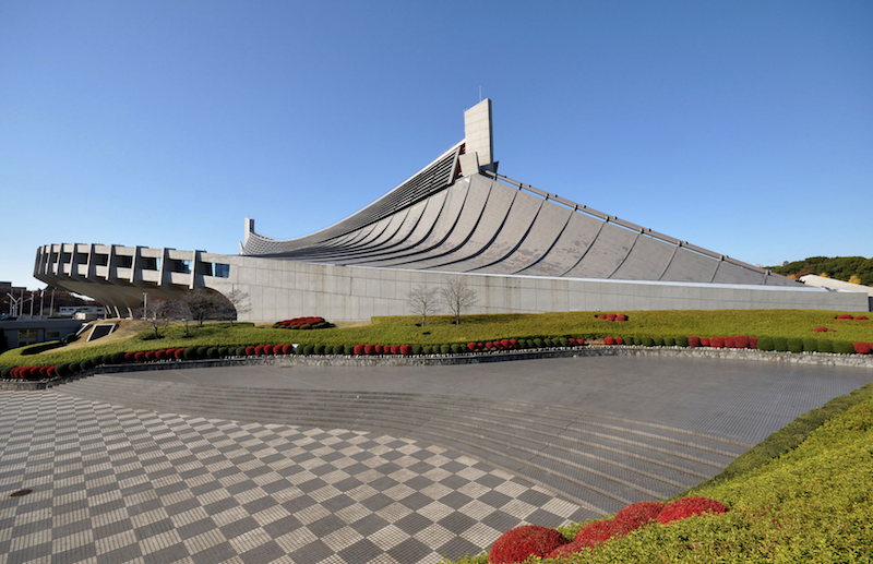 Japanese artist Kenzo Tange Yoyogi National Stadium