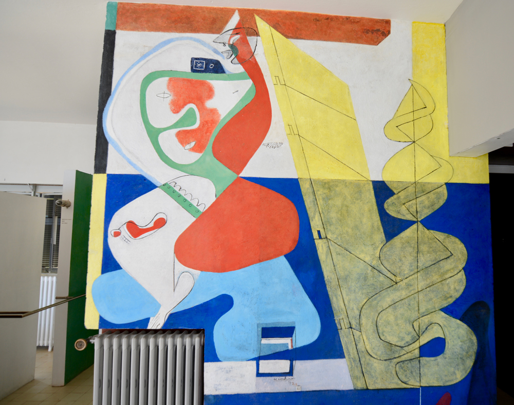 Le Corbusier painted murals in Eileen Gray's Modernist masterpiece villa E-1027 Image Howard Morris 