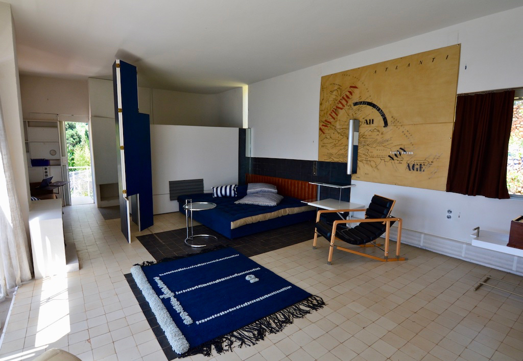 Eileen Gray's Modernist furniture and furnishings from her Modernist masterpiece villa E-1027