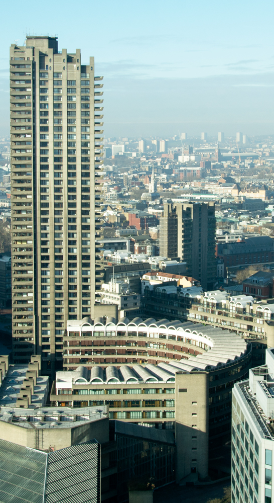 Brutalist elegance, Frobisher Crescent, Barbican