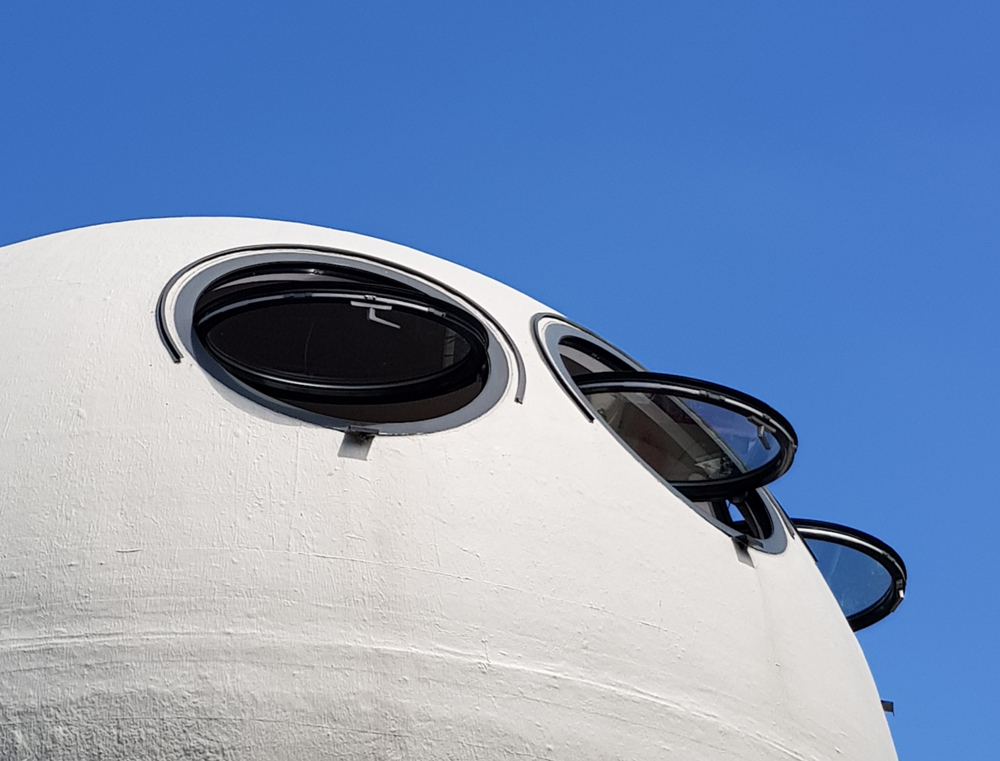 open window of a bulb home in Holand