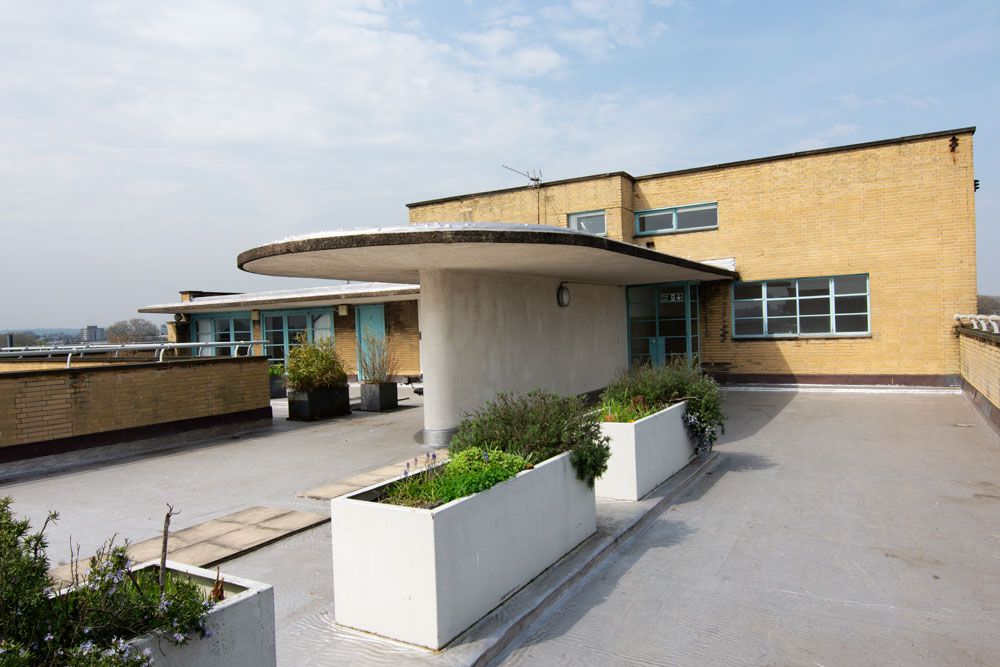 Roof Terrace of the German Hospital Bruno Court Dalston London