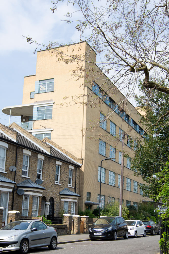 Modernist block in hackney bruno court formally the German Hospital 