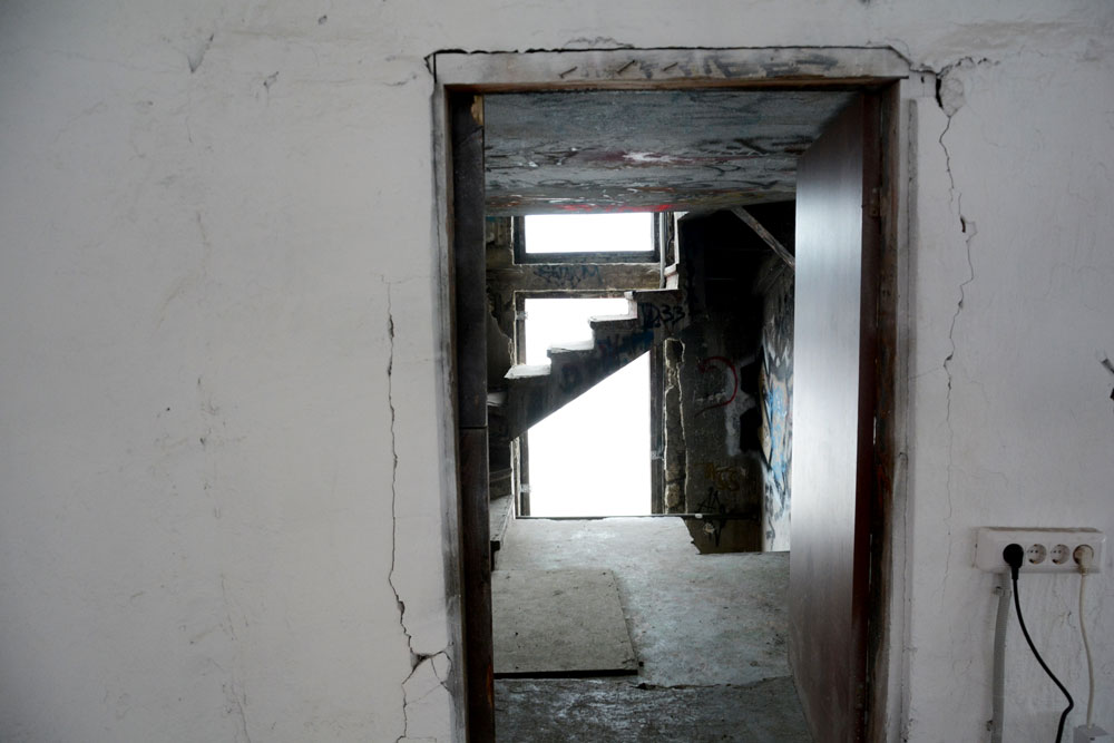 White Tower Yekaterinburg by the inner staircase constructivist architecture