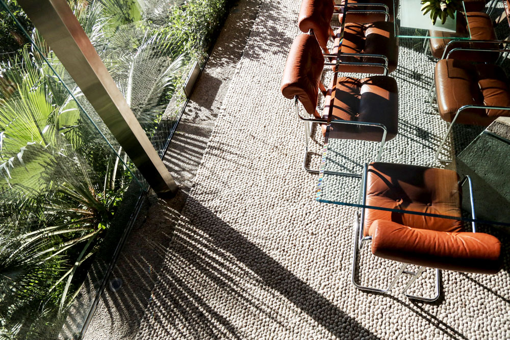 Outdoor space at John Lautners iconic Sheats Goldstein House