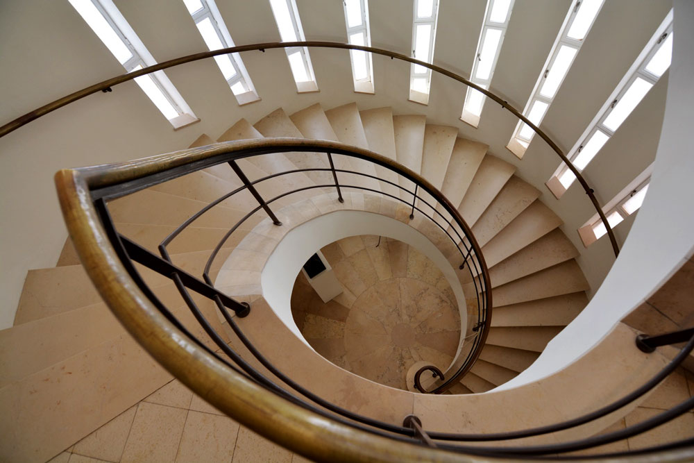 weizmann house designed by erich mendelsohn spiral staircase