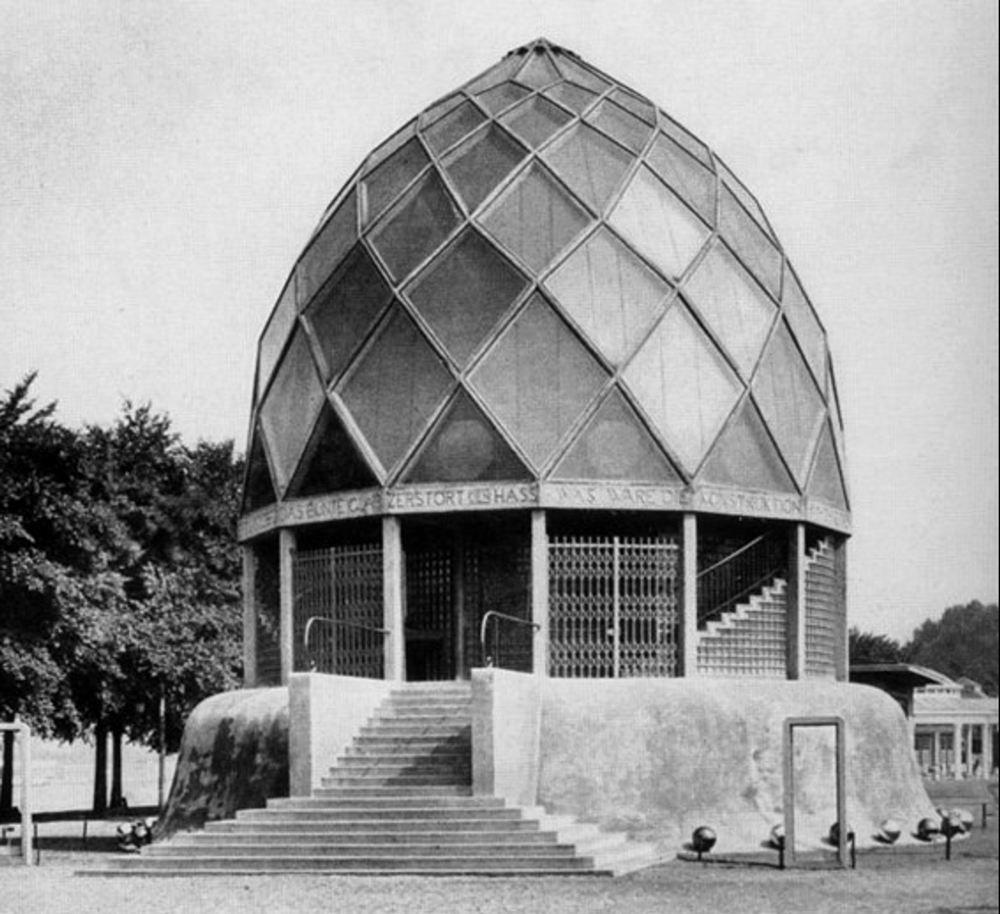 Glass pavillion by bruno taut Cologne Deutscher Werkbund Exhibition