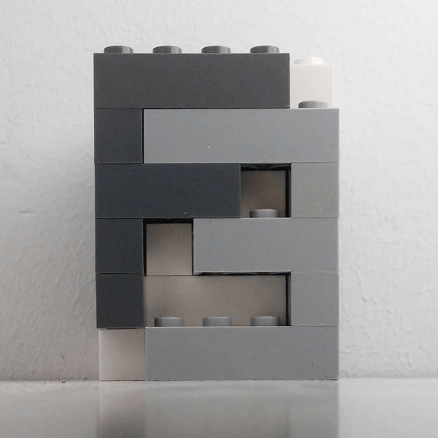 Greyscale Lego Bricks Architecture brutalism brutesinlego