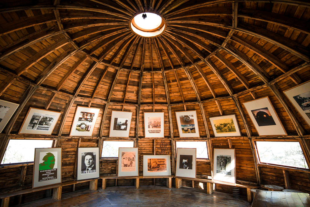 exhibition inside the kugelmugel in weiner prater