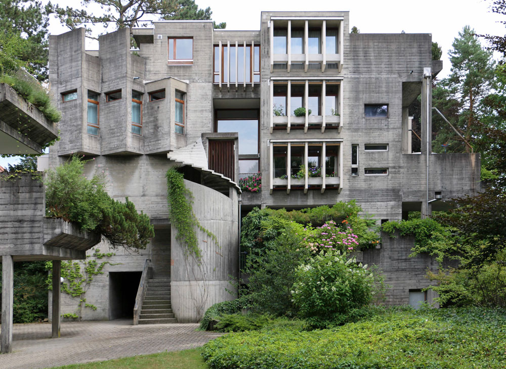 Swiss architects Atelier 5 Brutalist architecture Brunnadern Street