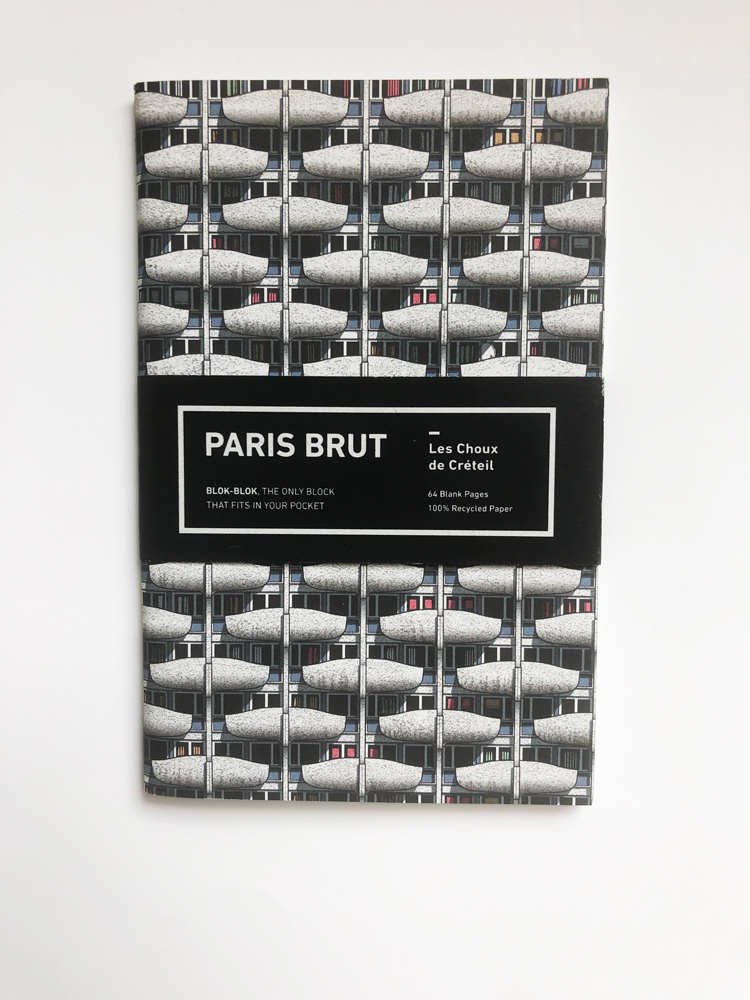 Paris Brut pocket Notebook architecture design les choux design on front and back cover