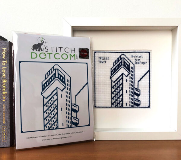 Trellick Tower Cross Stitch Greyscape Exclusive £12.50