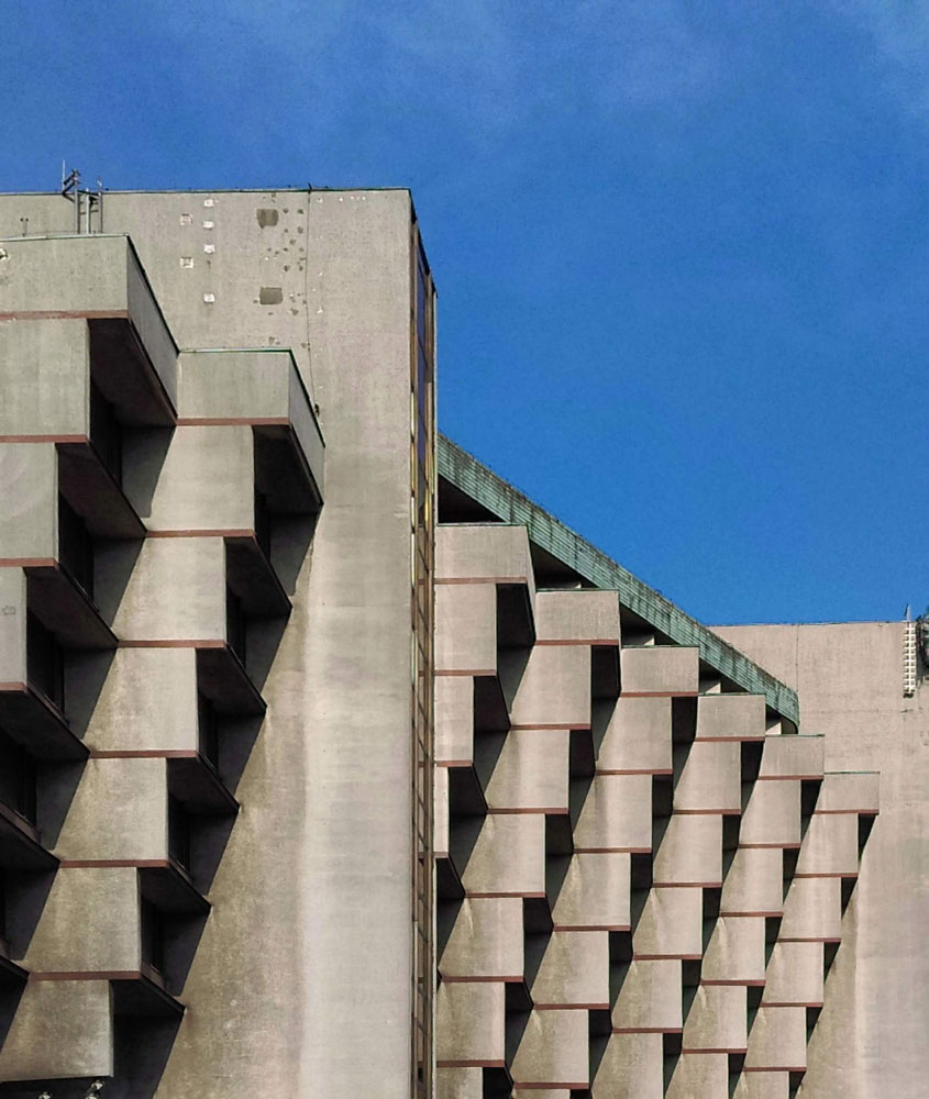 Forum Hotel Krakow poland brutalist architecture