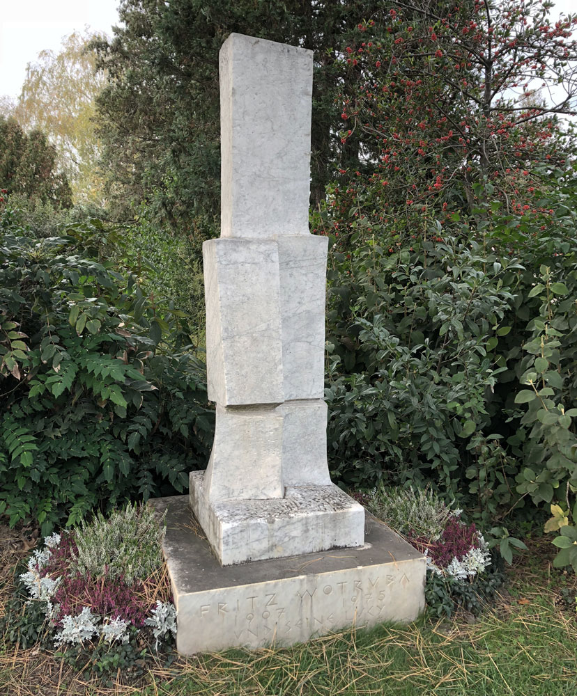 Fritz Wotruba gravestone in Zentralfriedhof cemetery Vienna Austria