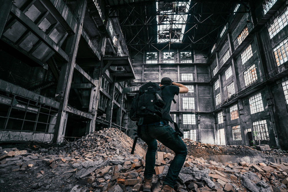 urbex in vast abandoned building in Guangdong China