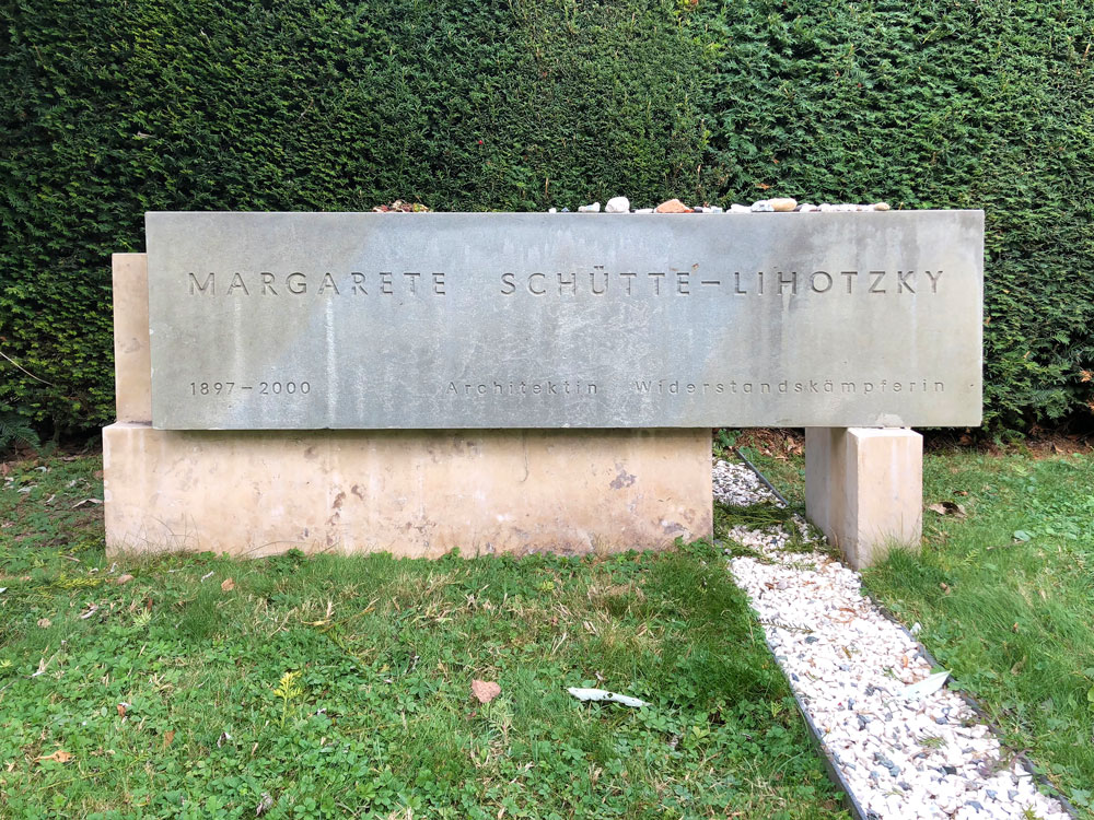 Zentralfriedhof-Gravestone of Margarete schutte lihotzky inventor of the Frankfurt Kitchen Central Cemetary Vienna Austria