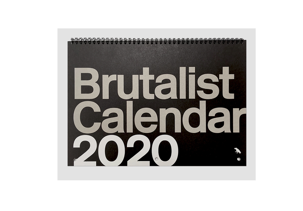 brutalist wall calendar