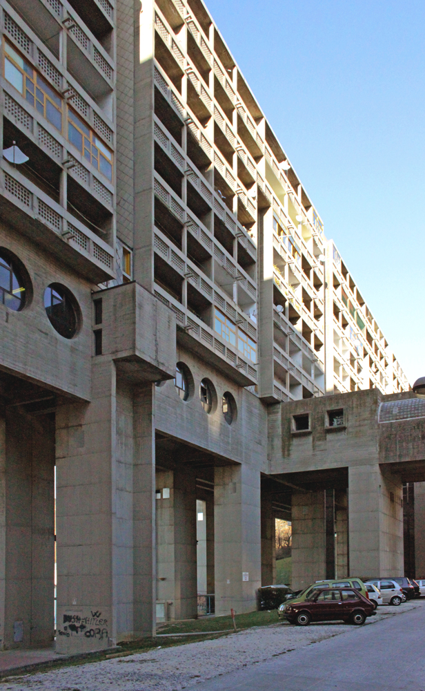 brutalist housing estate italy