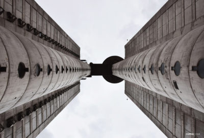 genex tower view from below Belgrade