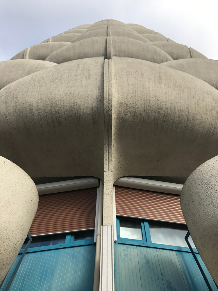 concrete petal shaped balcony