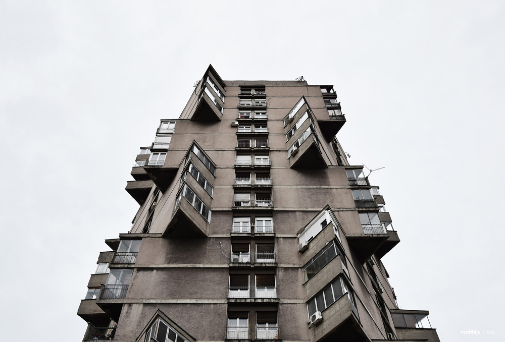 brutalist architecture Toblerone Building upper floors