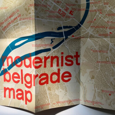 walking and brutalist tourist map of belgrade serbia