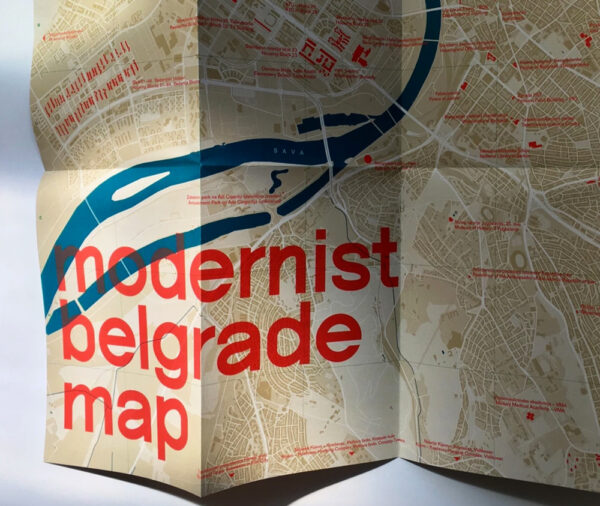 walking and brutalist tourist map of belgrade serbia