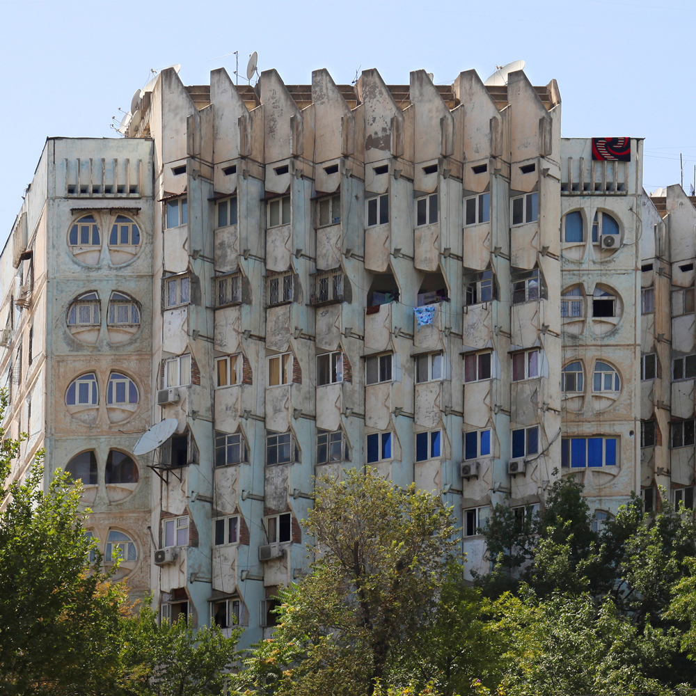 building facade window detail central asia