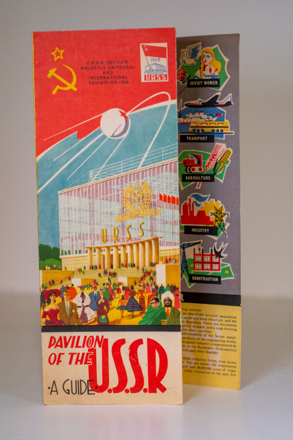 vintage pavillion guide for visitors to belgiums expo 58 USSR pavilion