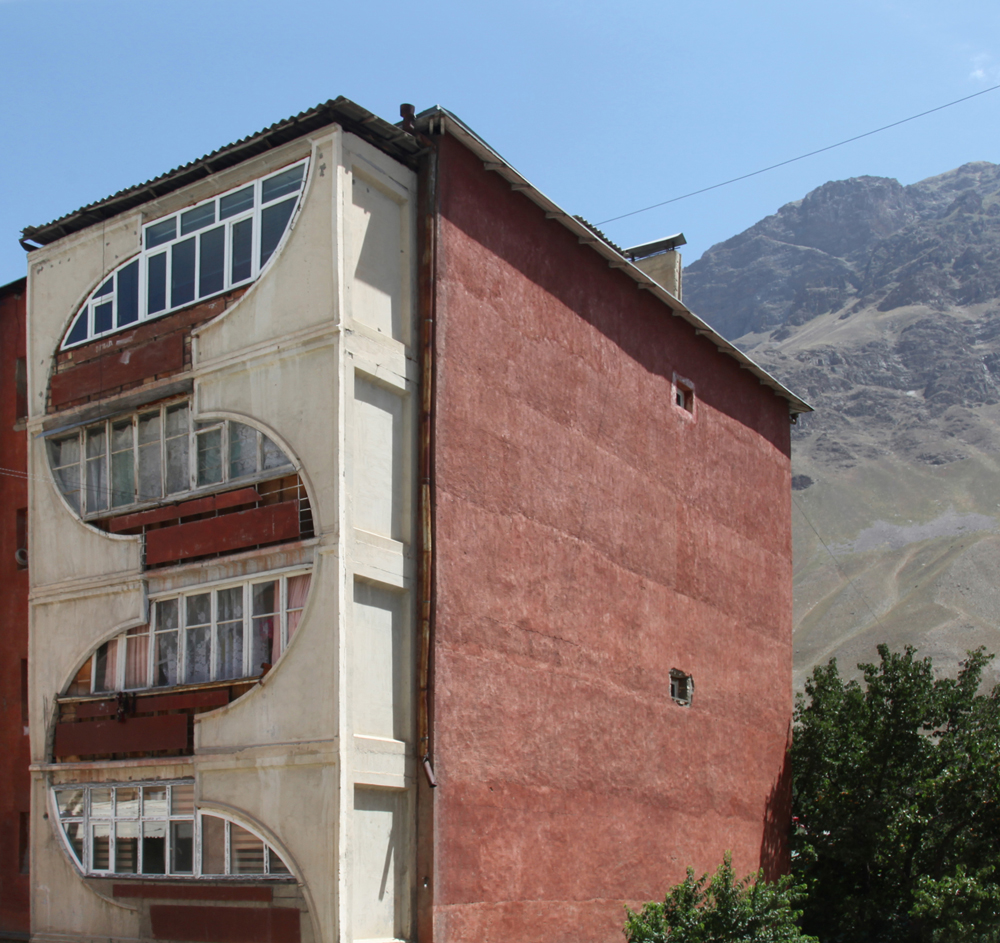 Windows and balcones Khorog Tajikistan