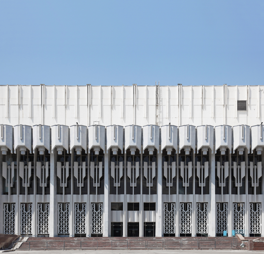 white detailed building tashkent