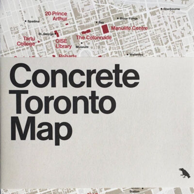 folded map of concrete architecture in Toronto