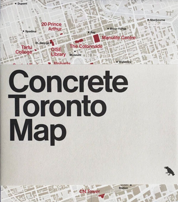 folded map of concrete architecture in Toronto