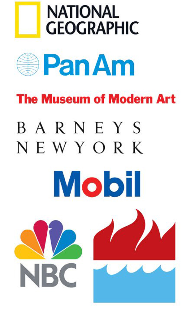 american corporation logos mobil barneys pan am the museum of modern art NBC