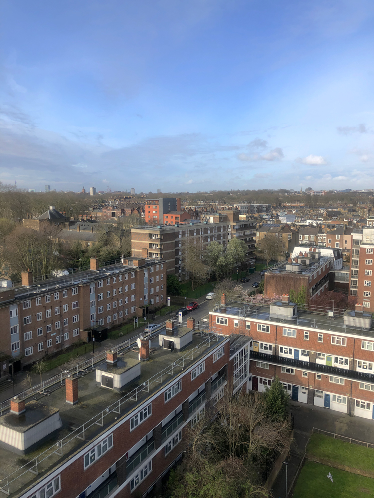 roof top view across north london newington green