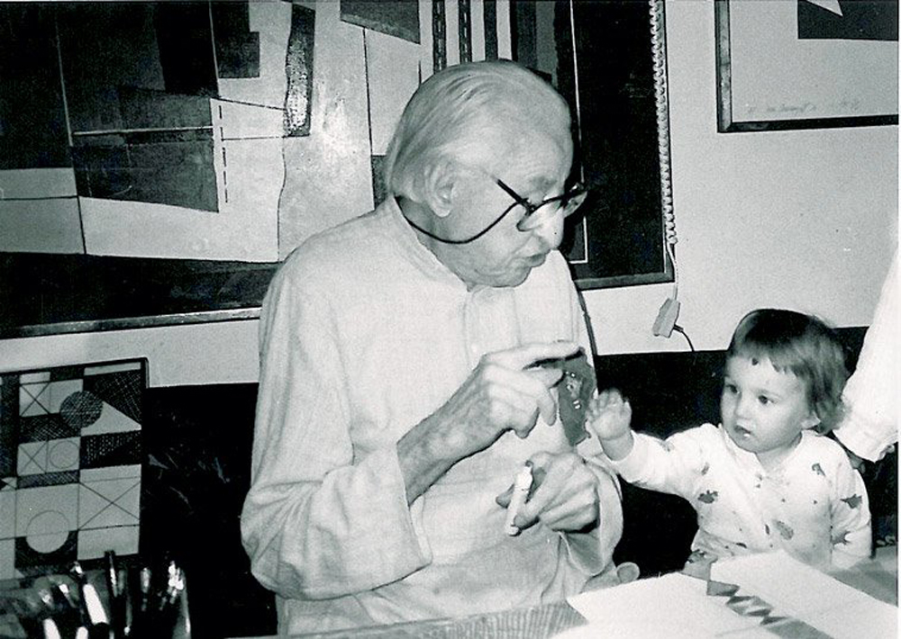 serge chemayeff with grandchild 