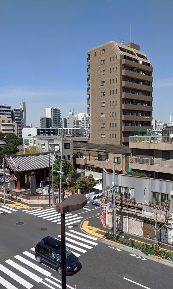 residential building and street in tokyo