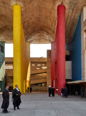 Soaring columns add to the majesty of Chandigarh's High Court