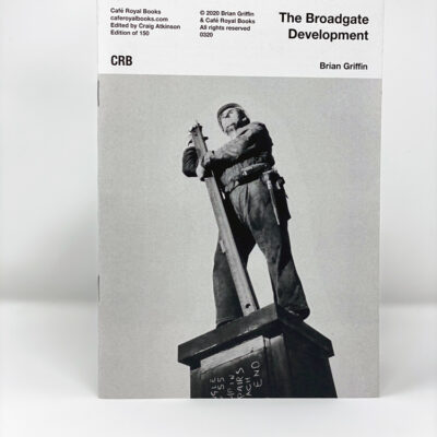 zine with image of builder of the broadgate development liverpool street