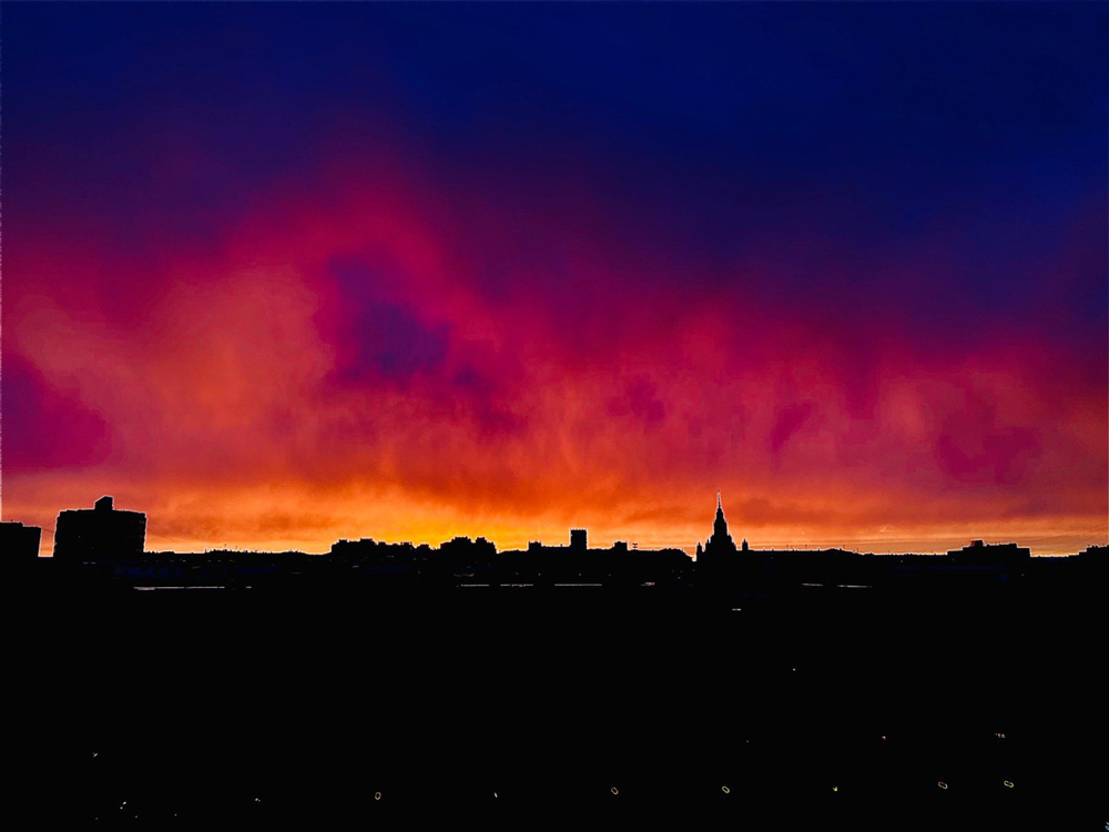 Moscow night sky