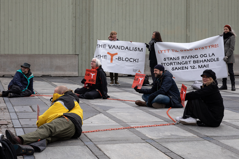 Y Block protests Oslo
