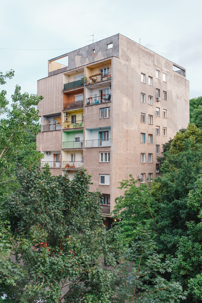 socialist era apartment block